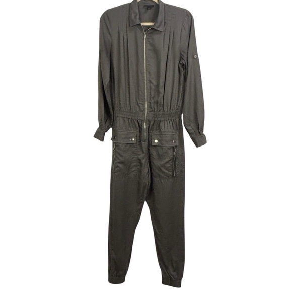 ATM Anthony Thomas Melillo Army Green Washed Lyocell Utility Jumpsuit XS - Picture 6 of 14
